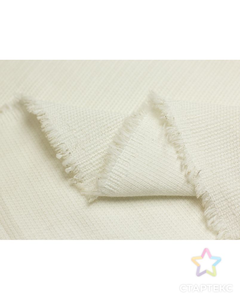 Костюмная ткань крупного плетения, цвет белый арт. ГТ-4439-1-ГТ-17-5932-1-2-1 5