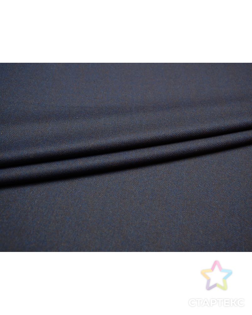 Костюмная ткань сине-коричневого цвета в елочку арт. ГТ-4933-1-ГТ-17-6483-15-21-1 2