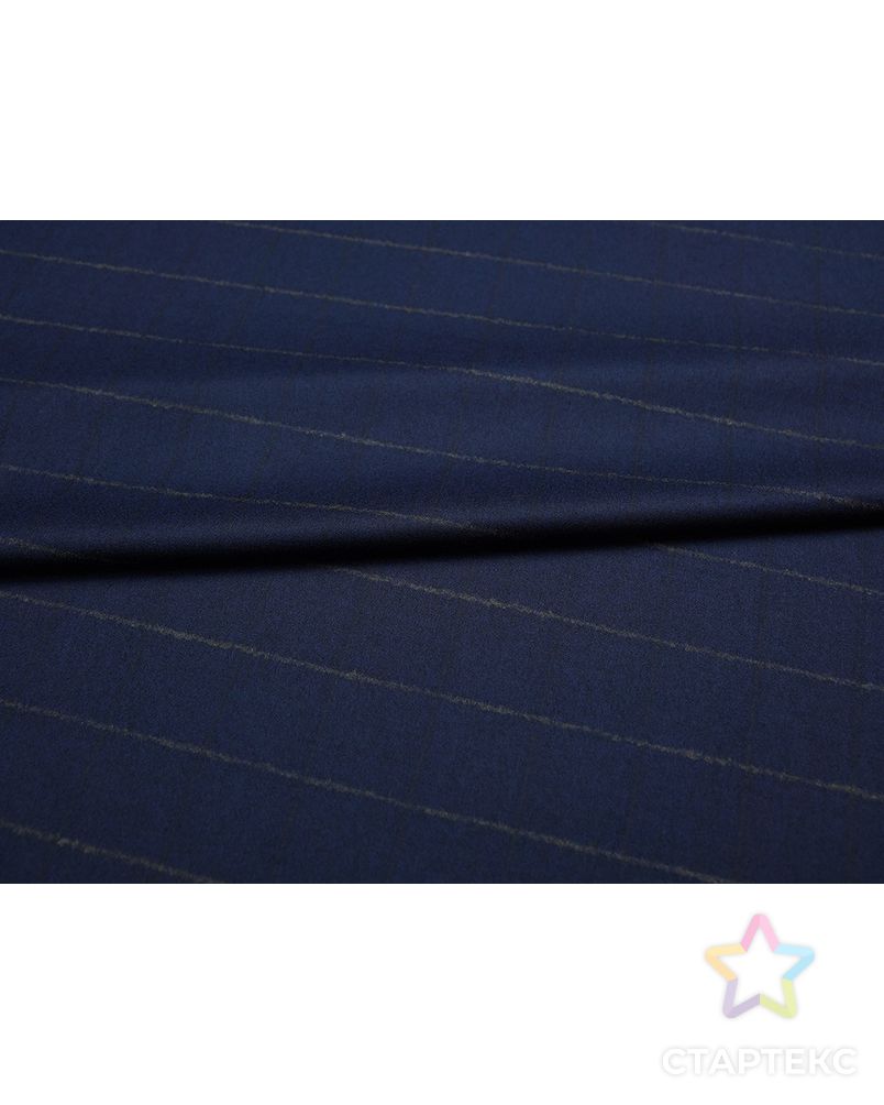 Двухсторонняя костюмная ткань в полоску, сине-серый цвет арт. ГТ-5467-1-ГТ-17-7208-3-21-1 2