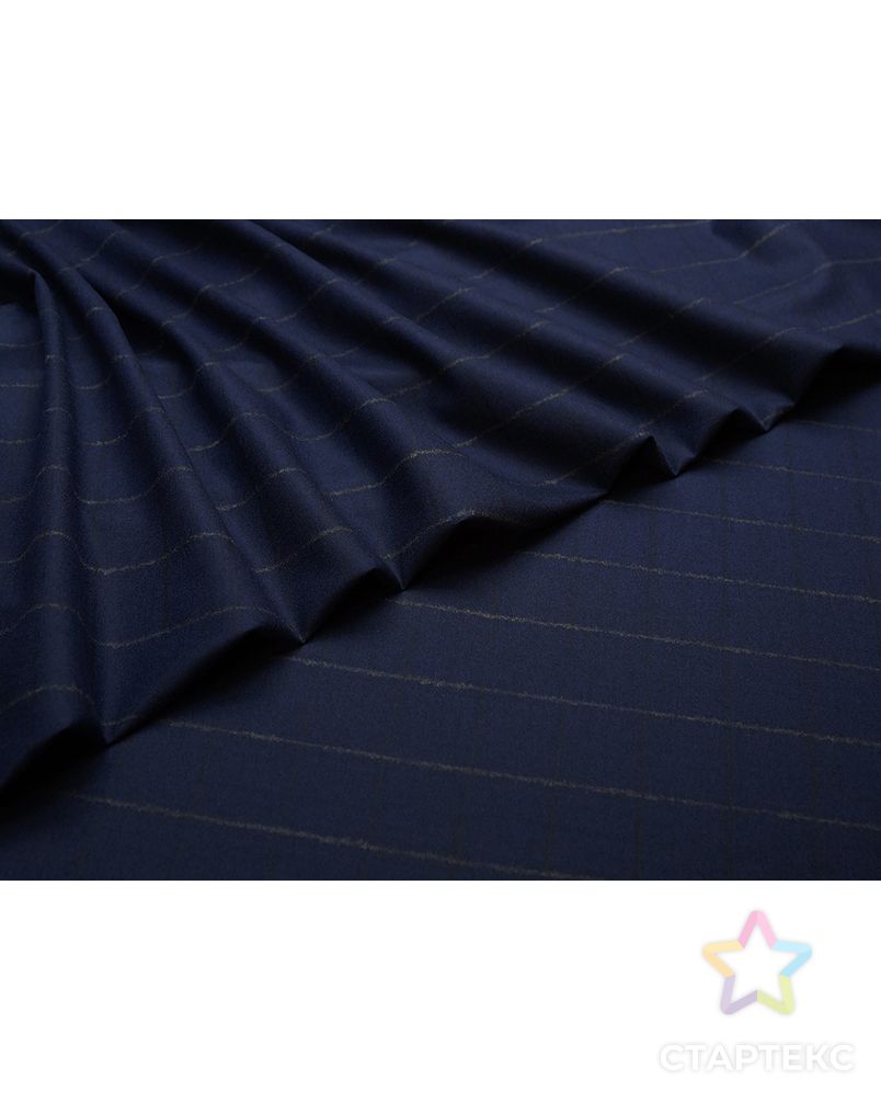 Двухсторонняя костюмная ткань в полоску, сине-серый цвет арт. ГТ-5467-1-ГТ-17-7208-3-21-1