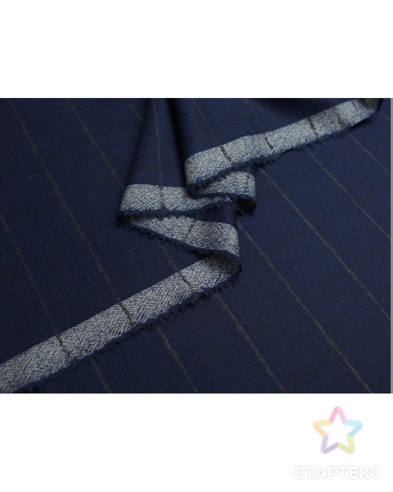 Двухсторонняя костюмная ткань в полоску, сине-серый цвет арт. ГТ-5467-1-ГТ-17-7208-3-21-1 6