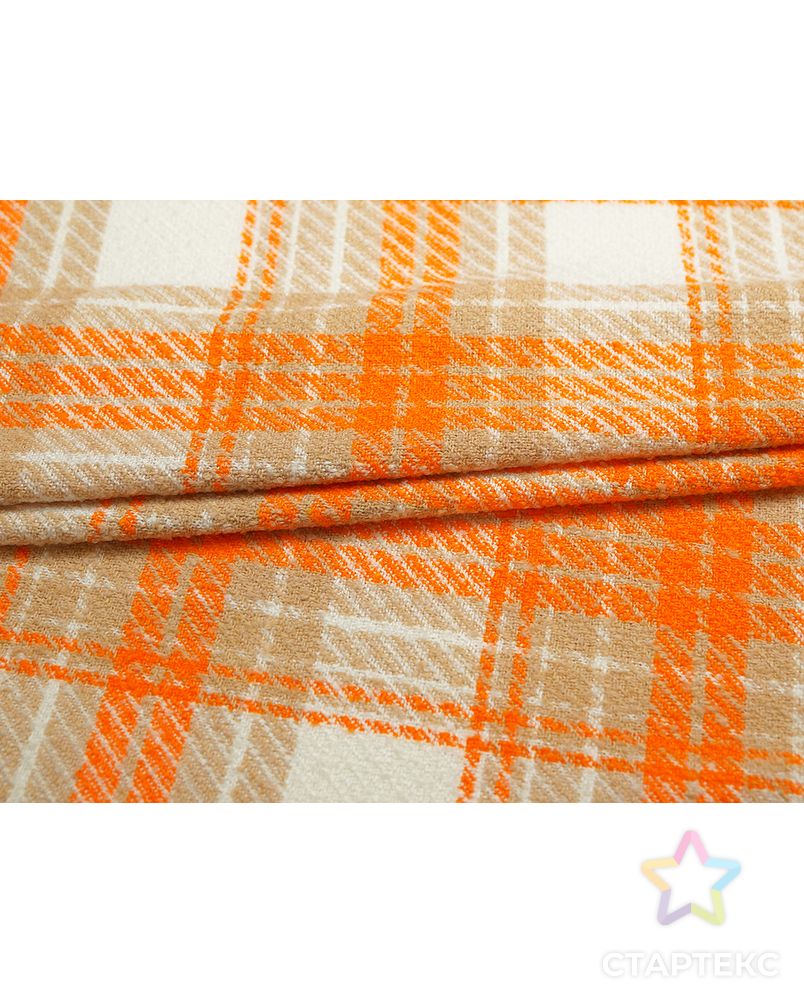 Двухсторонняя костюмная ткань букле, цвет оранжево-бежевый арт. ГТ-5622-1-ГТ-17-7357-4-21-3 2