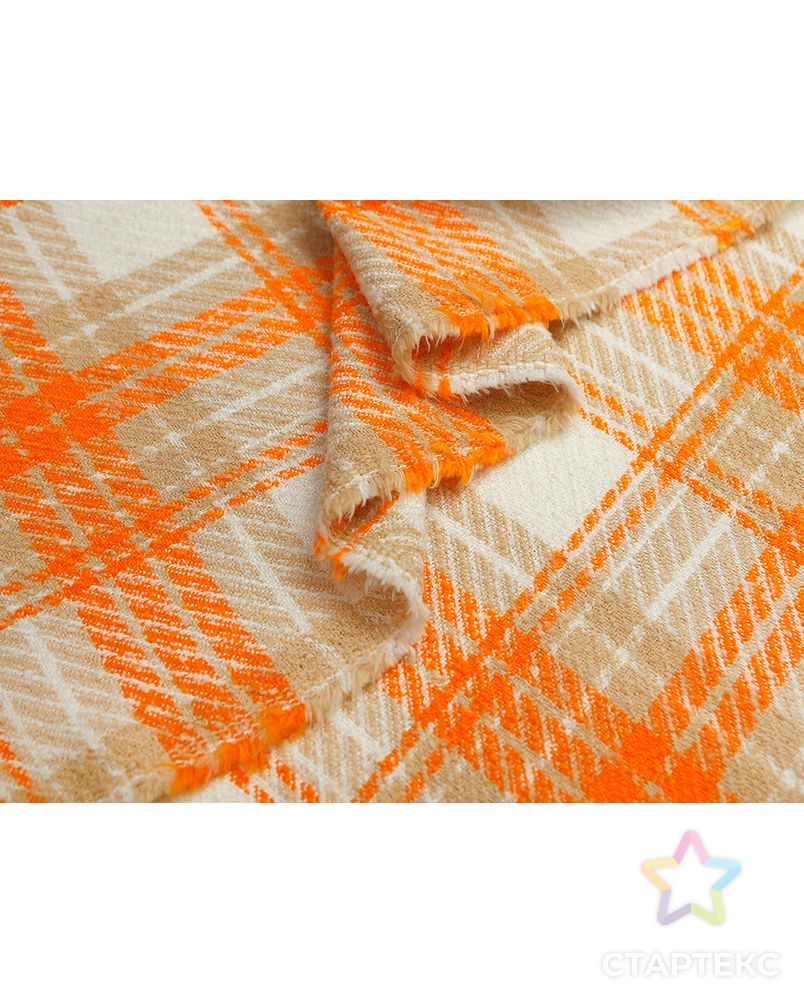Двухсторонняя костюмная ткань букле, цвет оранжево-бежевый арт. ГТ-5622-1-ГТ-17-7357-4-21-3 3