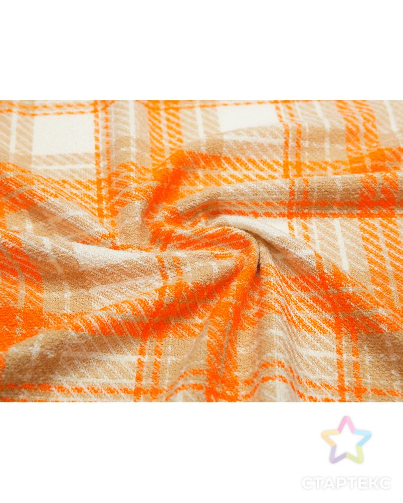 Двухсторонняя костюмная ткань букле, цвет оранжево-бежевый арт. ГТ-5622-1-ГТ-17-7357-4-21-3 5