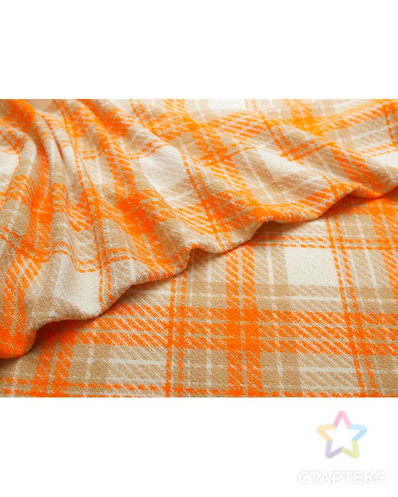 Двухсторонняя костюмная ткань букле, цвет оранжево-бежевый арт. ГТ-5622-1-ГТ-17-7357-4-21-3 6