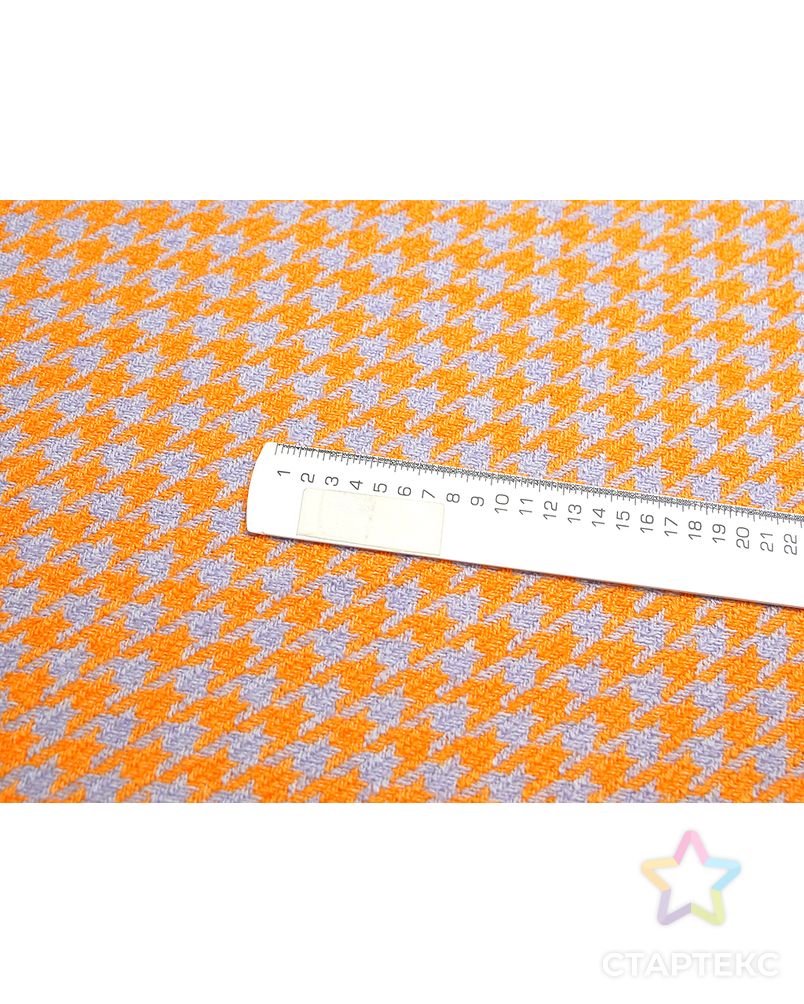 Двухсторонняя костюмная ткань в гусиную лапку, цвет оранжево-лиловый арт. ГТ-5748-1-ГТ-17-7497-5-21-3 2
