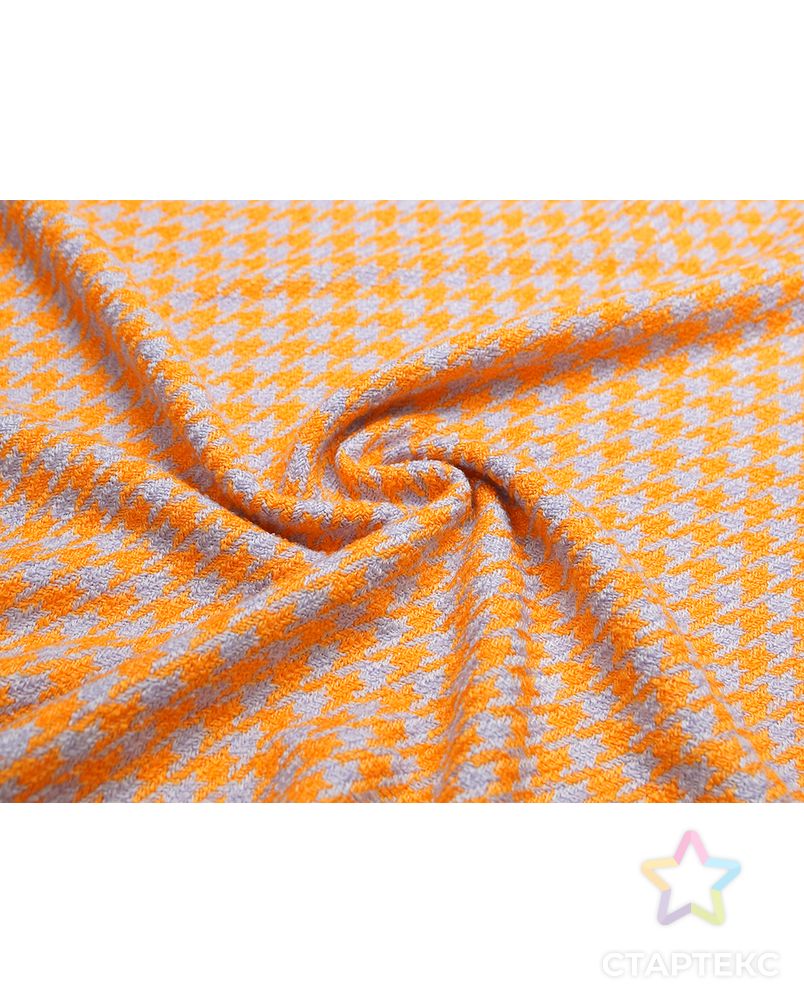 Двухсторонняя костюмная ткань в гусиную лапку, цвет оранжево-лиловый арт. ГТ-5748-1-ГТ-17-7497-5-21-3 7