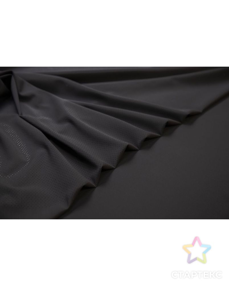 Костюмная ткань с перфорацией, купон 150 см, цвет черный арт. ГТ-6759-1-ГТ-17-8603-1-38-1 3