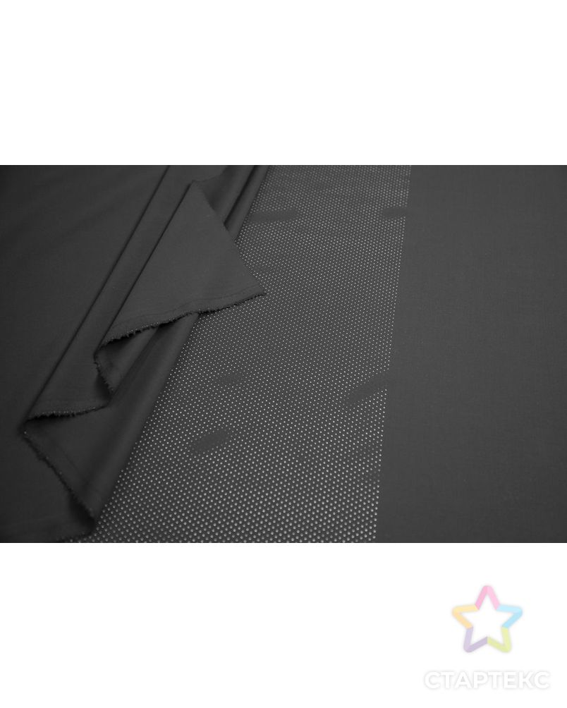 Костюмная ткань с перфорацией, купон 150 см, цвет черный арт. ГТ-6759-1-ГТ-17-8603-1-38-1 5
