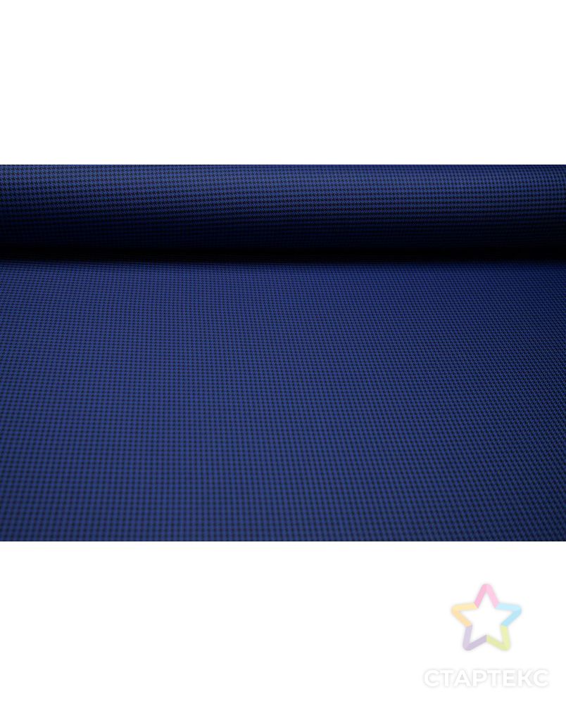 Костюмная ткань  в гусиную лапку , цвет черно-синий арт. ГТ-6803-1-ГТ-17-8649-5-21-3 4