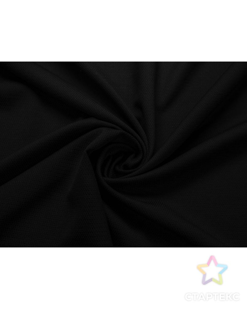 Костюмная ткань с текстурной поверхностью, черного цвета арт. ГТ-7061-1-ГТ-17-8883-1-38-1 1