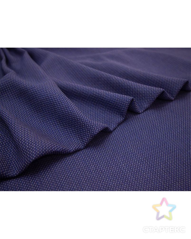 Двухсторонняя костюмная ткань рогожка, цвет сине-бежевый арт. ГТ-8037-1-ГТ-17-9902-6-21-1 3
