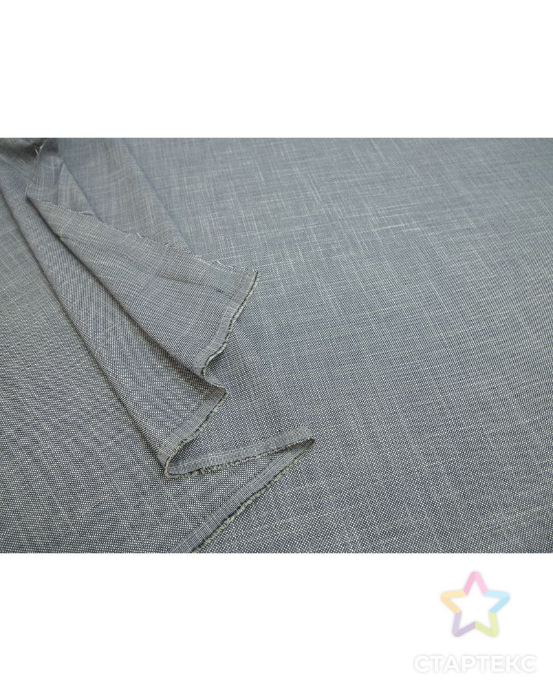 Шерстяная костюмная ткань с рисунком "горошек", цвет бело-синий арт. ГТ-8160-1-ГТ-17-9999-9-21-1 5