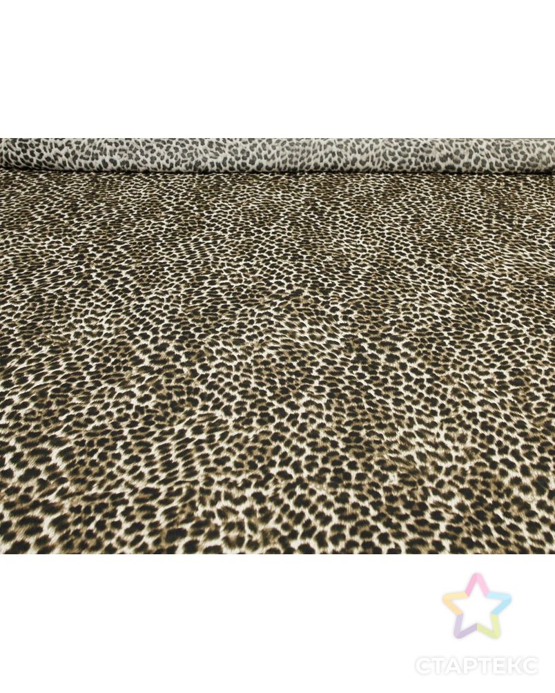 Креп с принтом Леопард, в коричневых цветах арт. ГТ-8732-1-ГТ-18-10648-13-21-1 4