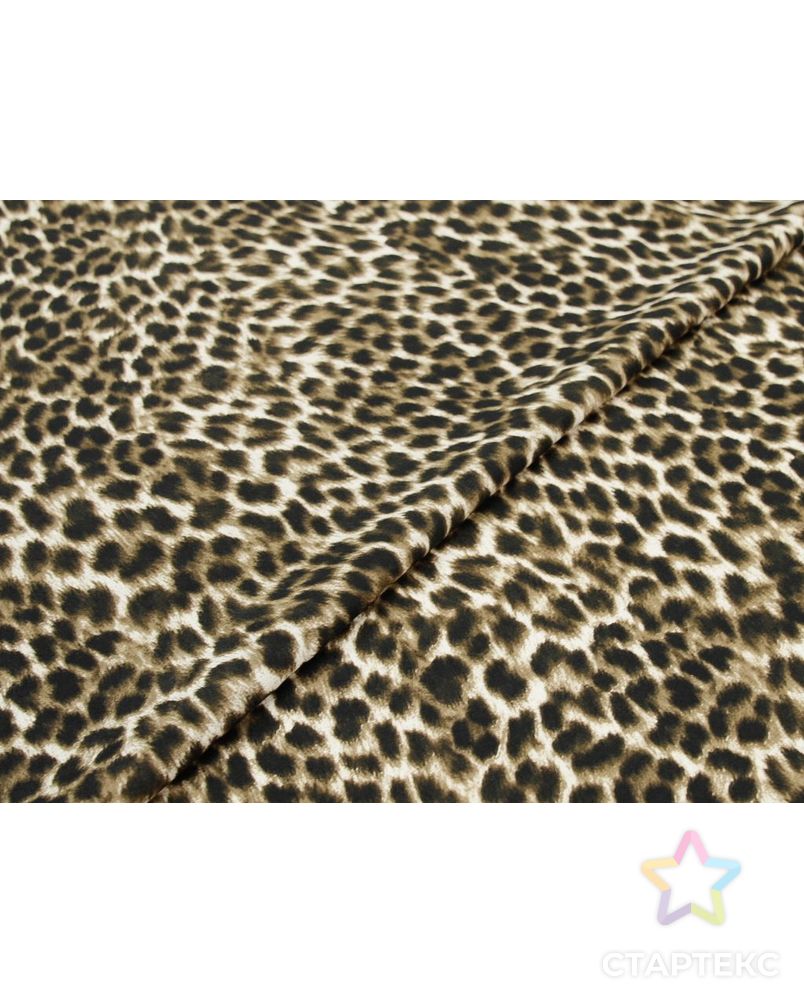 Креп с принтом Леопард, в коричневых цветах арт. ГТ-8732-1-ГТ-18-10648-13-21-1 6