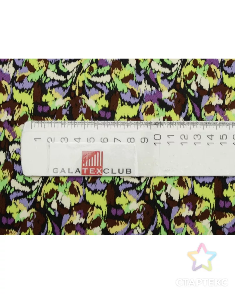 Креп разноцветные мазки на бордовом фоне арт. ГТ-8940-1-ГТ-18-10869-16-21-1 - рис. 7