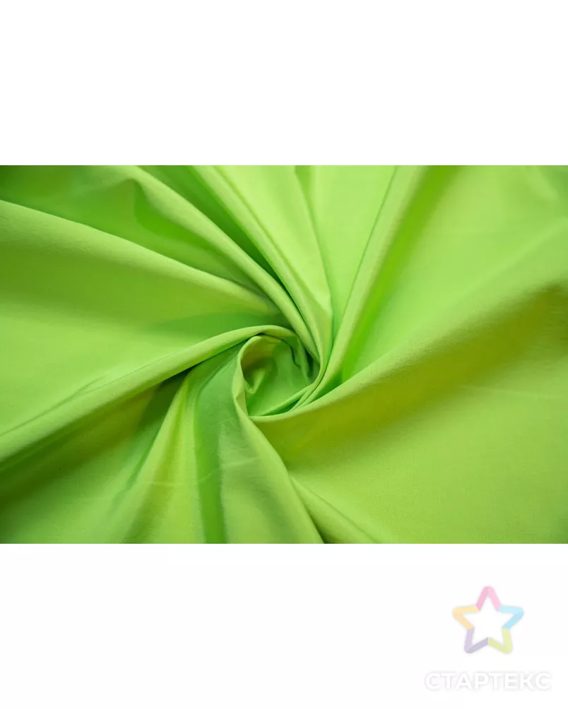 Курточная ткань дублированная с мелким принтом, неоново-зеленый цвет арт. ГТ-6903-1-ГТ-20-8738-2-21-3 - рис. 1