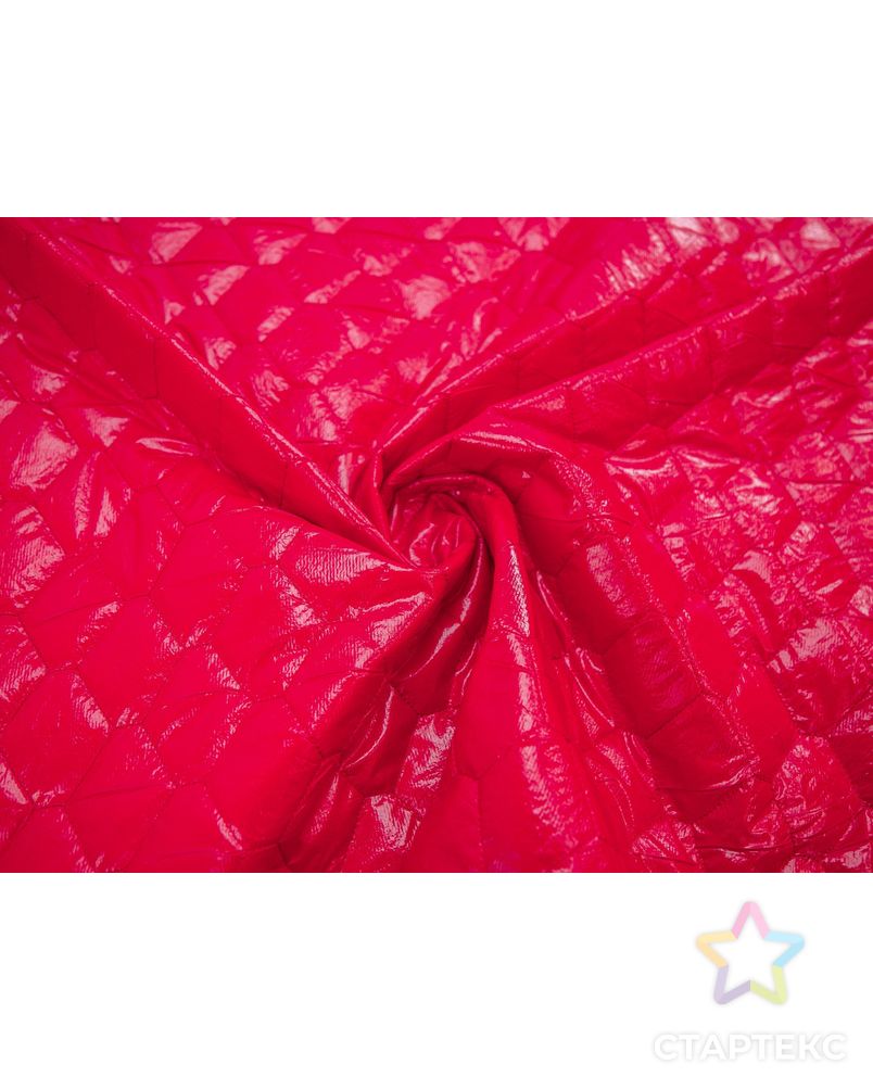 Курточная ткань, стежка соты, красный цвет арт. ГТ-7969-1-ГТ-20-9781-1-16-1 1