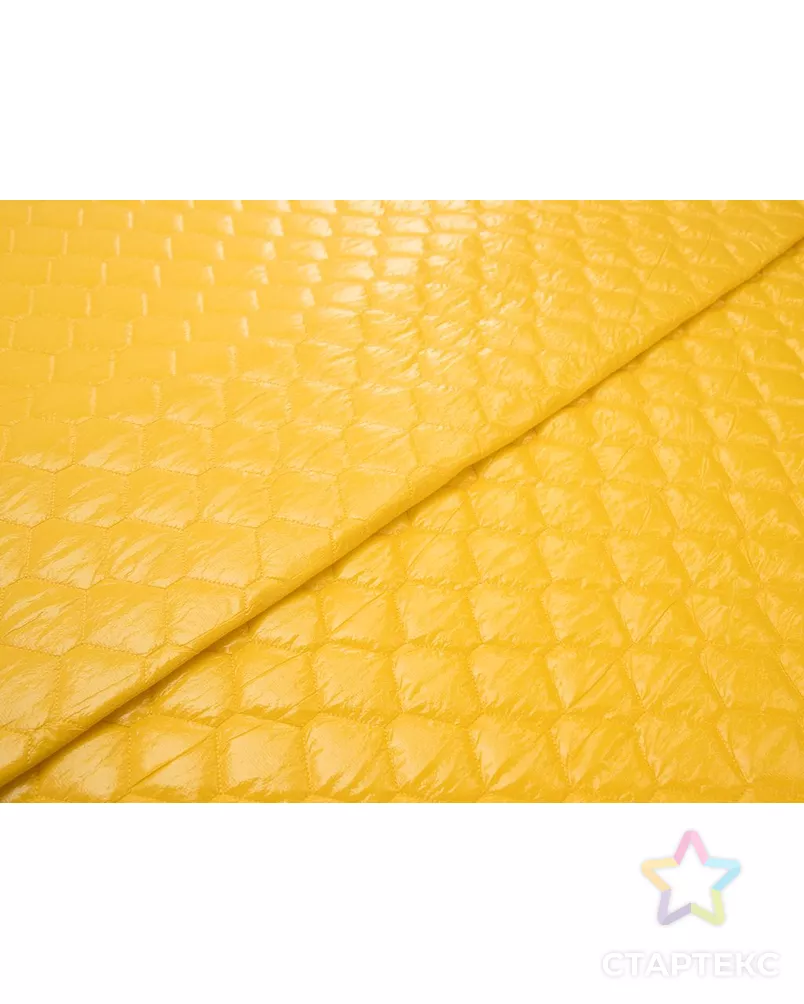 Курточная ткань, стежка соты, желтый цвет арт. ГТ-7970-1-ГТ-20-9782-1-9-1 - рис. 6