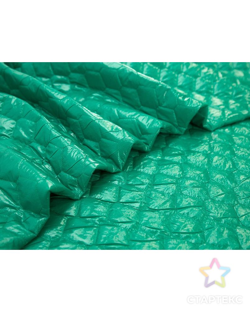 Курточная ткань, стежка соты, зеленый цвет арт. ГТ-7971-1-ГТ-20-9783-1-10-1 3