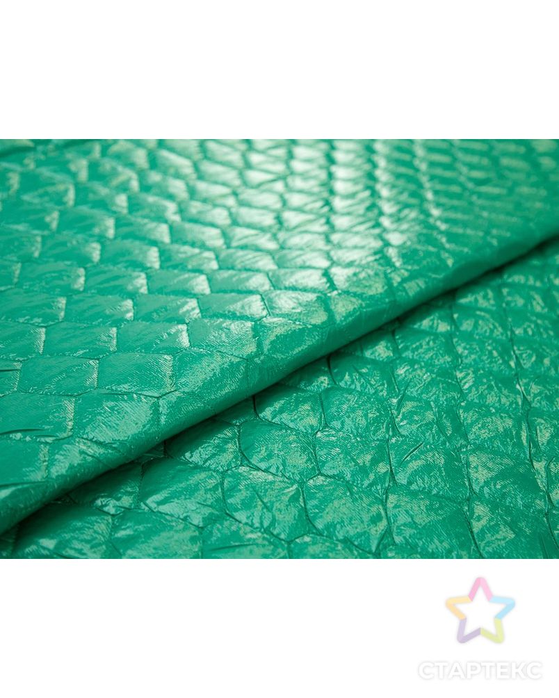 Курточная ткань, стежка соты, зеленый цвет арт. ГТ-7971-1-ГТ-20-9783-1-10-1 6
