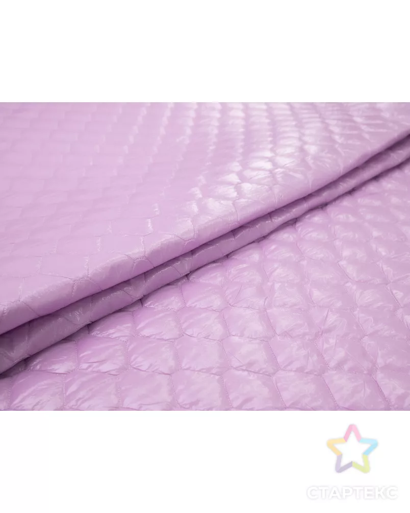 Курточная ткань, стежка соты, лиловый цвет арт. ГТ-7974-1-ГТ-20-9786-1-18-1 - рис. 2