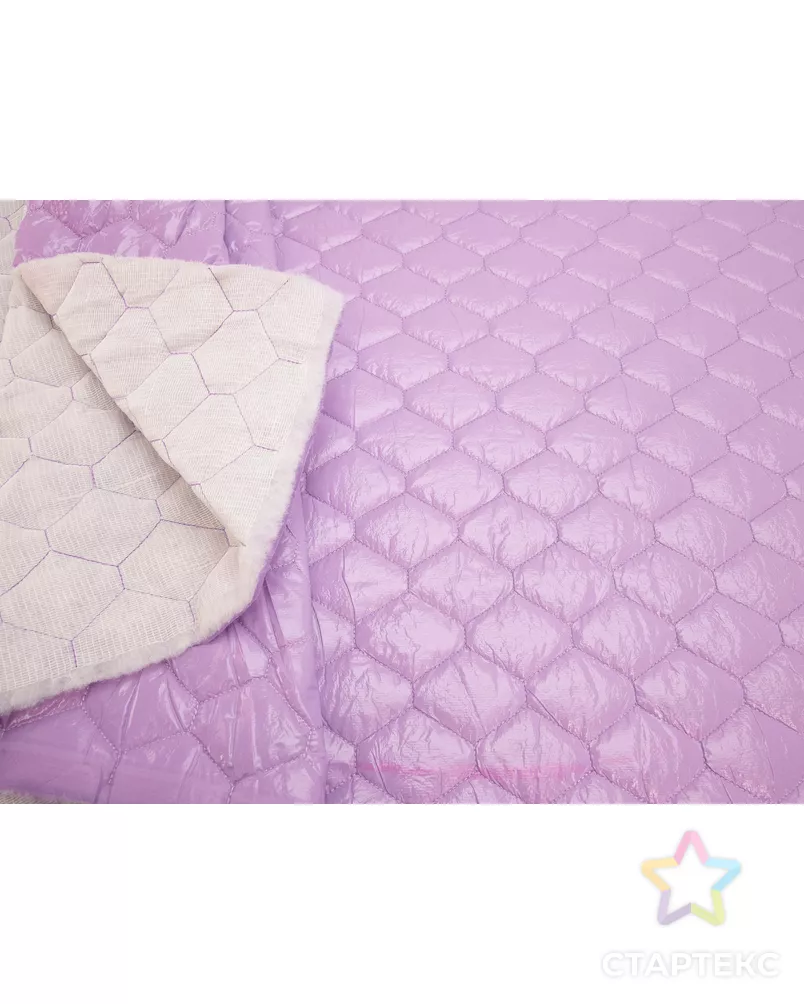 Курточная ткань, стежка соты, лиловый цвет арт. ГТ-7974-1-ГТ-20-9786-1-18-1 - рис. 5