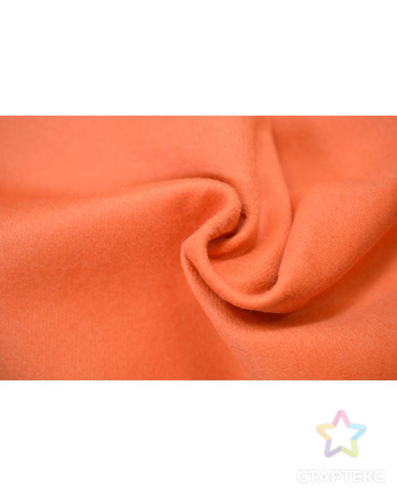 Ткань шерстяная пальтовая, цвет сочный апельсин арт. ГТ-38-1-ГТ0020234 1