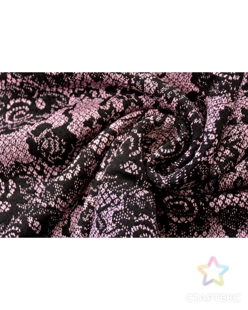 Ткань трикотаж, ярко-фиолетовый цветочный раскрас арт. ГТ-52-1-ГТ0020319 1