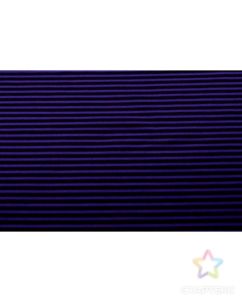 Ткань трикотажная, цвет: на фиолетовом черная полоска шириной 5мм арт. ГТ-129-1-ГТ0020751 2