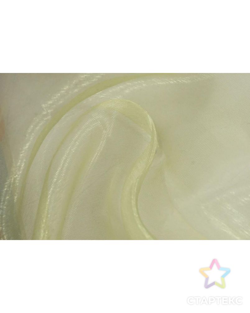 Воздушная органза бежево-лимонного цвета арт. ГТ-141-1-ГТ0020842 1