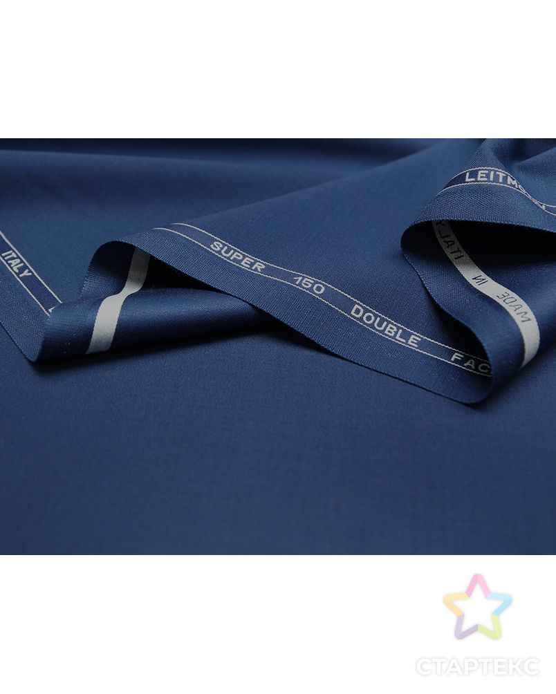 Ткань костюмная двухсторонняя синего цвета цв.76 арт. ГТ-178-1-ГТ0021103