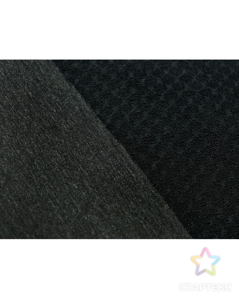 Ткань неопрен дублированная, цвет: черный твид арт. ГТ-182-1-ГТ0021155 5