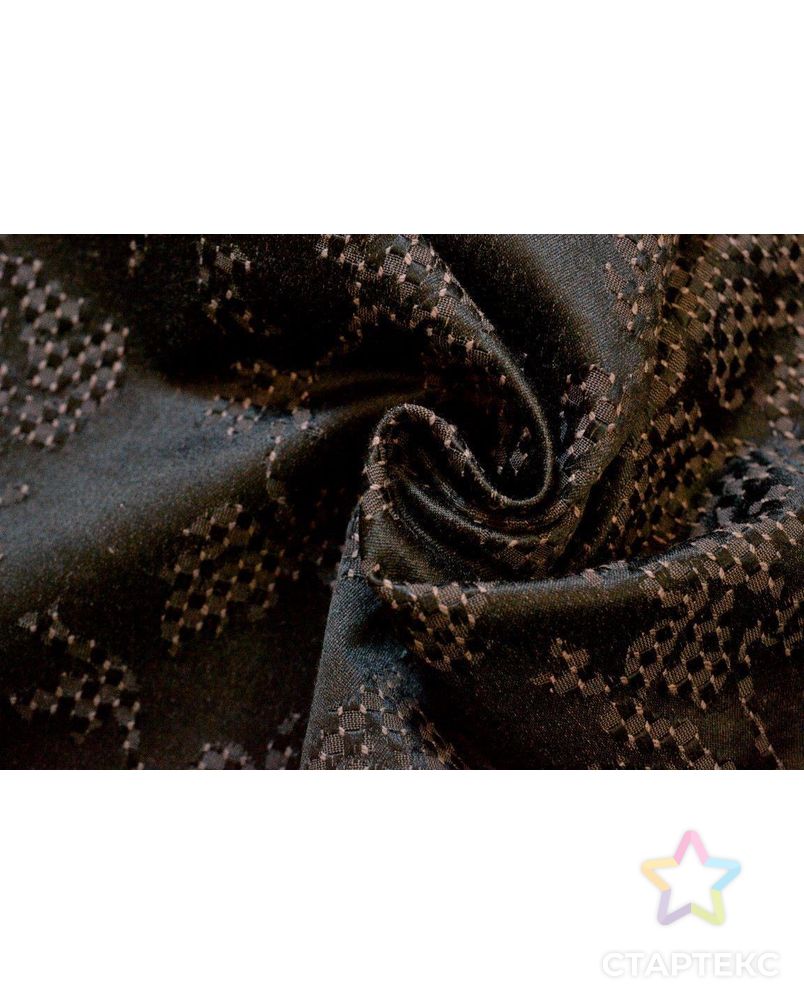 Ткань жаккард серого коричневого цвета с переплетением арт. ГТ-197-1-ГТ0021257 1