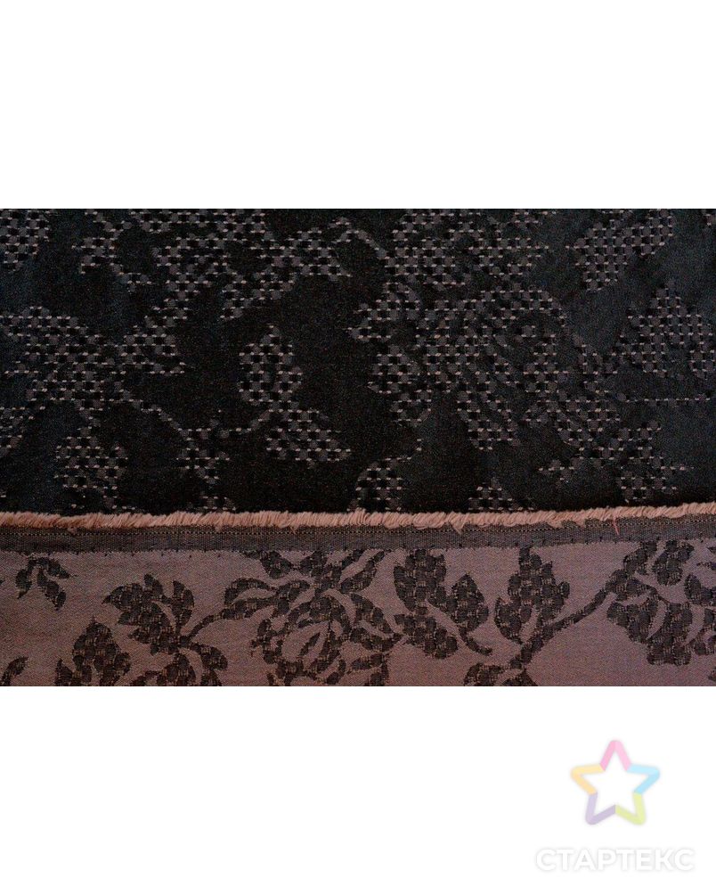 Ткань жаккард серого коричневого цвета с переплетением арт. ГТ-197-1-ГТ0021257