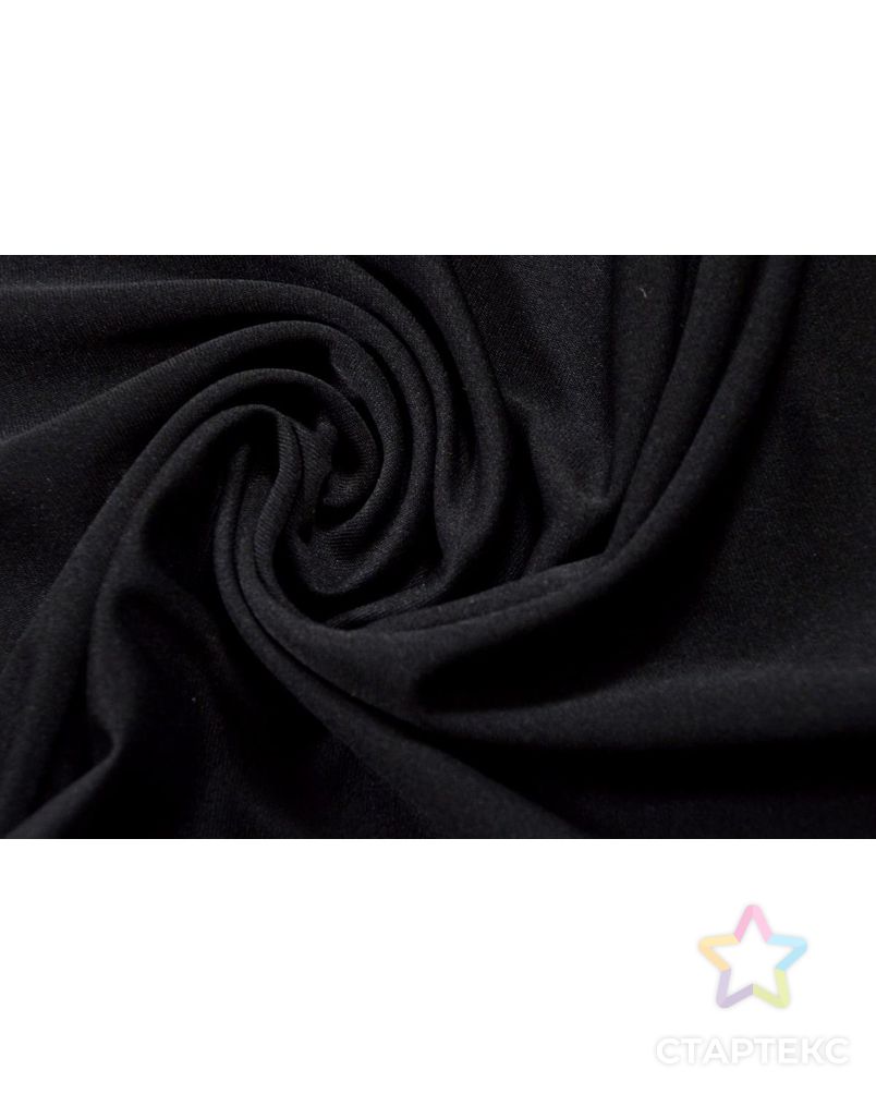 Ткань подкладочная, тонкая трикотажная, цвет черный арт. ГТ-301-1-ГТ0021663