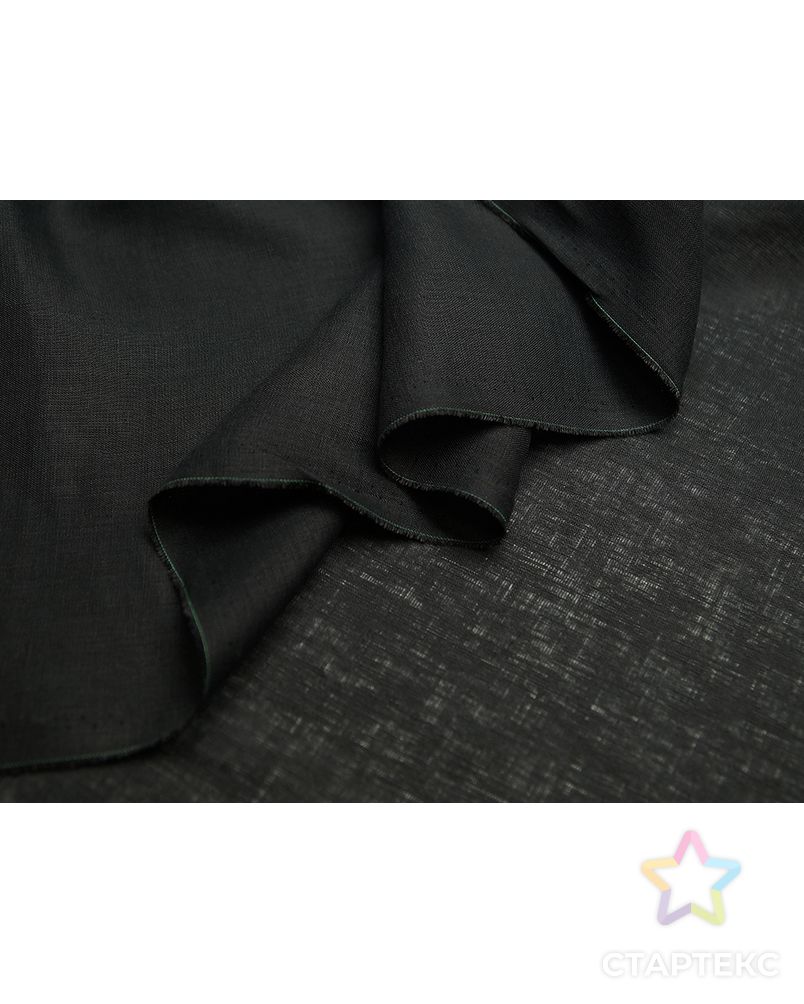 Рубашечно-плательный лен черного цвета арт. ГТ-5083-1-ГТ-22-6743-1-38-1 2