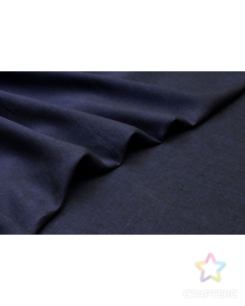 Рубашечно-плательный лен, цвет сине-черный меланж арт. ГТ-6205-1-ГТ-22-7961-6-30-1 2
