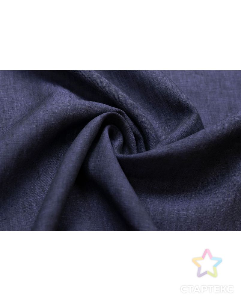 Рубашечно-плательный лен, цвет сине-черный меланж арт. ГТ-6205-1-ГТ-22-7961-6-30-1 3