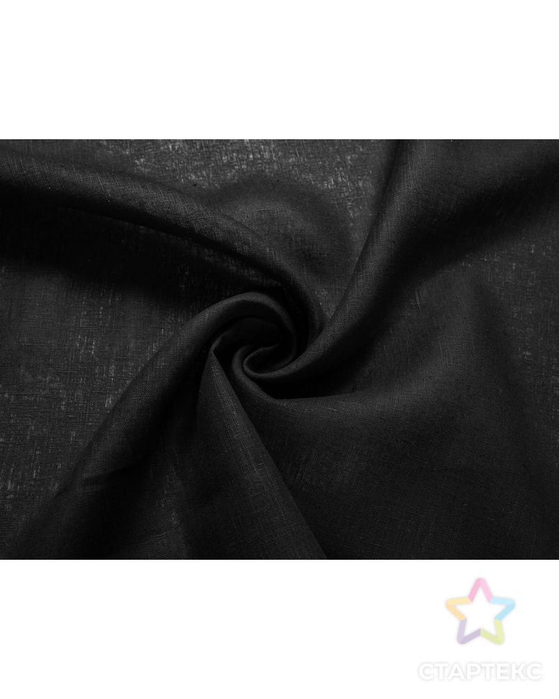 Рубашечно-плательный лен плотный, цвет черный арт. ГТ-7510-1-ГТ-22-9387-1-38-1 1