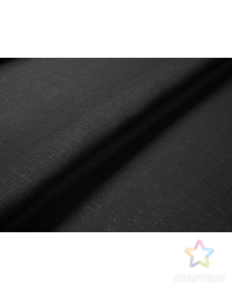 Рубашечно-плательный лен плотный, цвет черный арт. ГТ-7510-1-ГТ-22-9387-1-38-1 2
