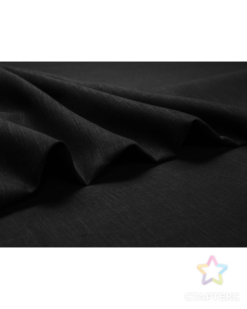 Рубашечно-плательный лен плотный, цвет черный арт. ГТ-7510-1-ГТ-22-9387-1-38-1 3