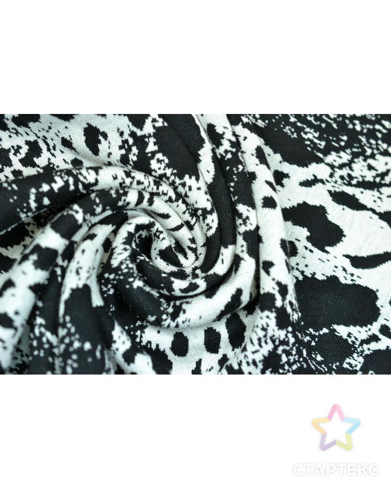 Ткань трикотажная, цвет: черно-белая морская пучина арт. ГТ-522-1-ГТ0023083