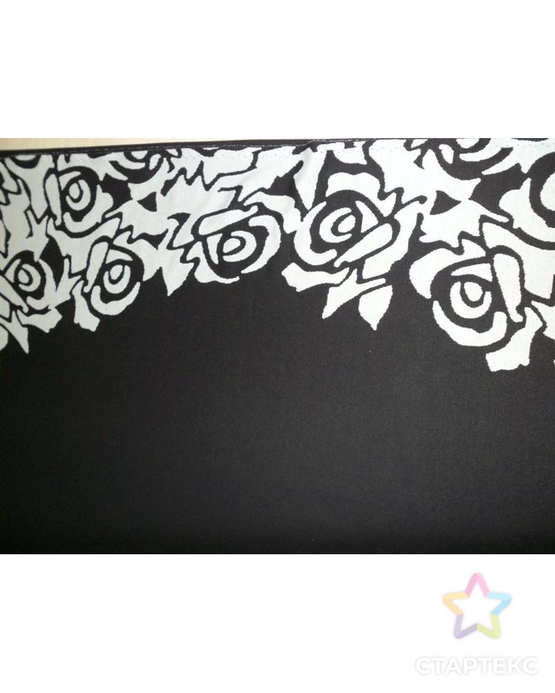 Ткань трикотаж, цвет: бежевые цветы на фоне ночного неба арт. ГТ-524-1-ГТ0023085 1