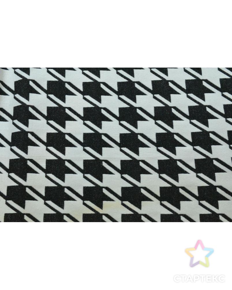 Ткань трикотажная, цвет: черно-белая гусиная лапка арт. ГТ-533-1-ГТ0023107