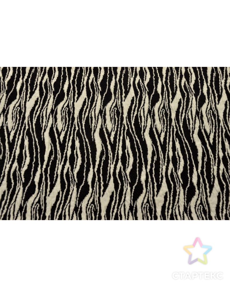 Ткань трикотаж цвет пестрая черно-белая расцветка зебра арт. ГТ-545-1-ГТ0023140 2