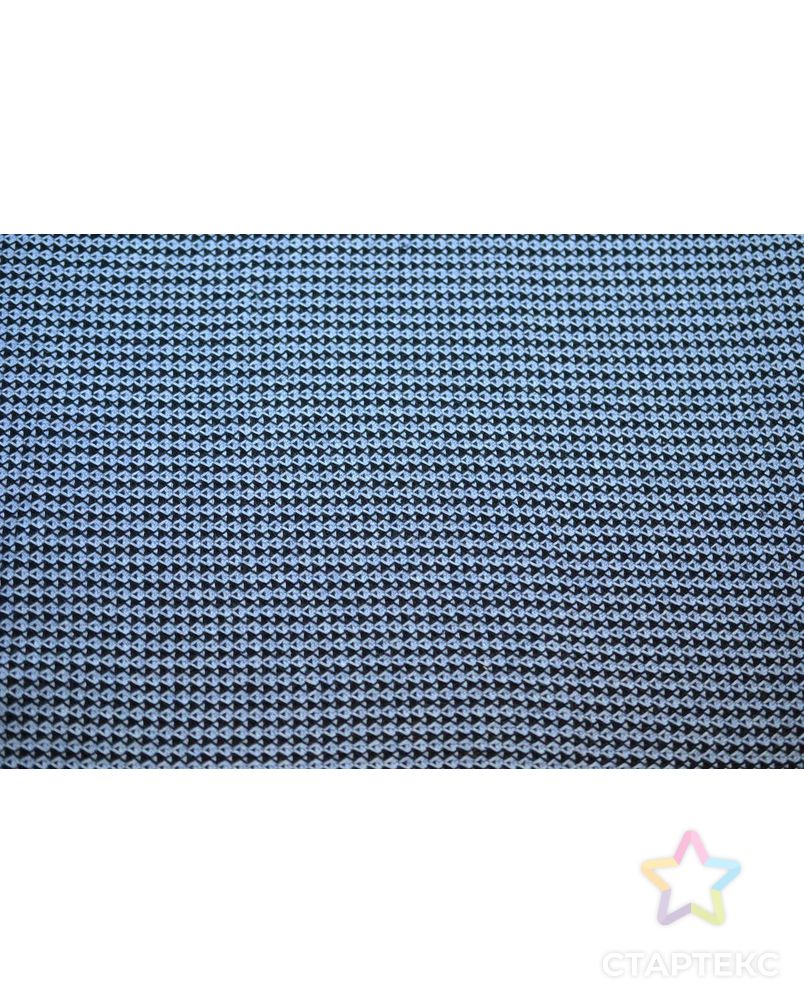 Ткань вязанный трикотаж, цвет: на черном фоне голубая полоска арт. ГТ-638-1-ГТ0023836