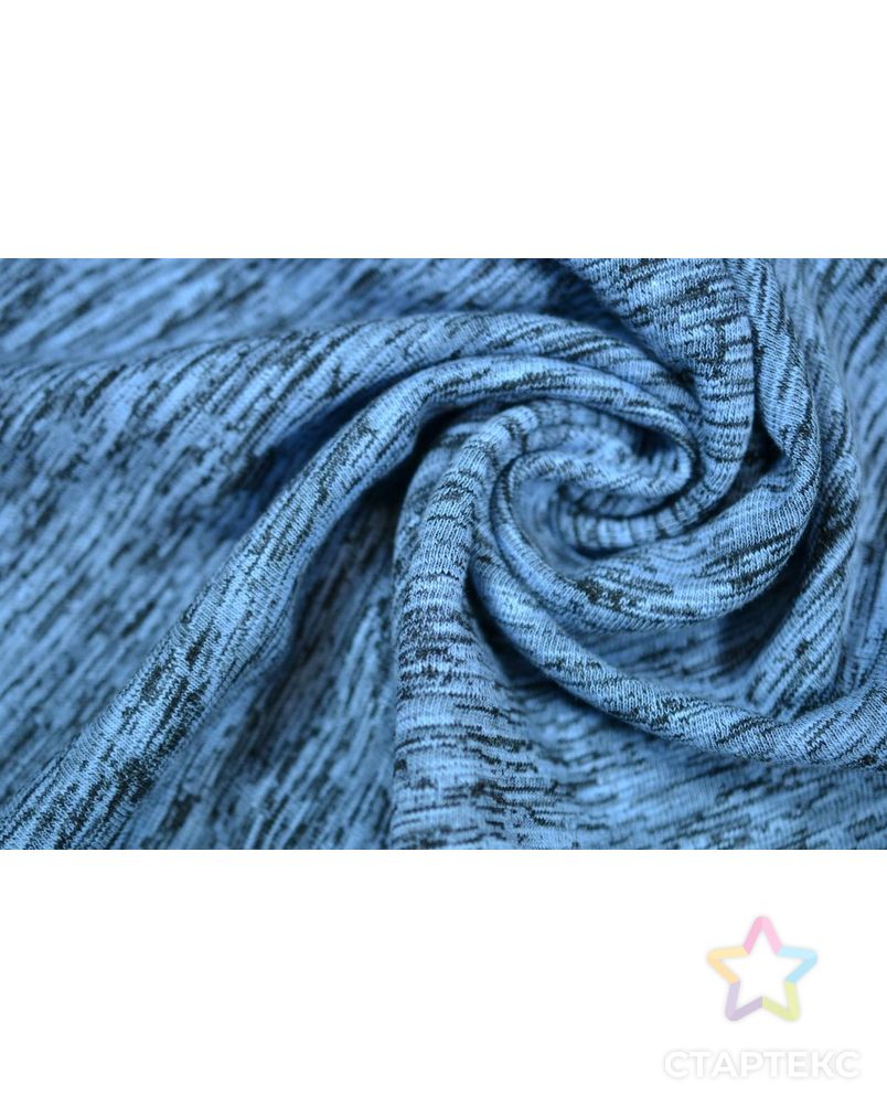 Меланжевый трикотаж голубого цвета арт. ГТ-654-1-ГТ0023855