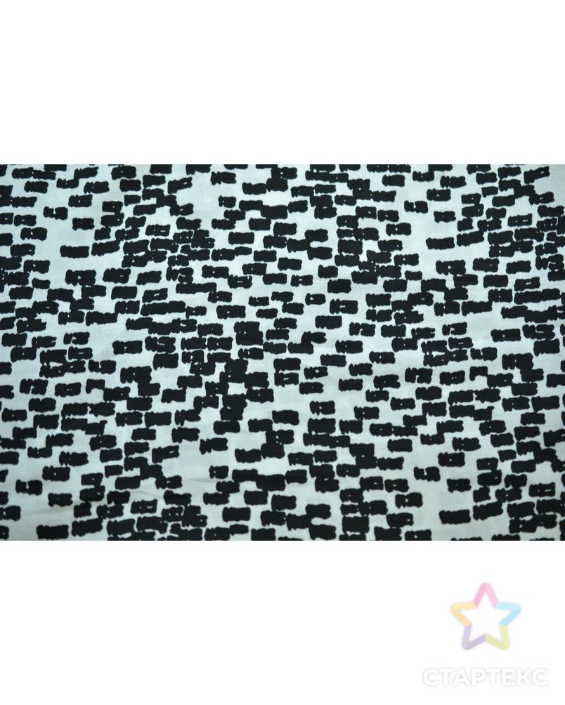Заказать Черно-белая блузочная ткань с геометрическим рисунком арт. ГТ-771-1-ГТ0024913 в Новосибирске