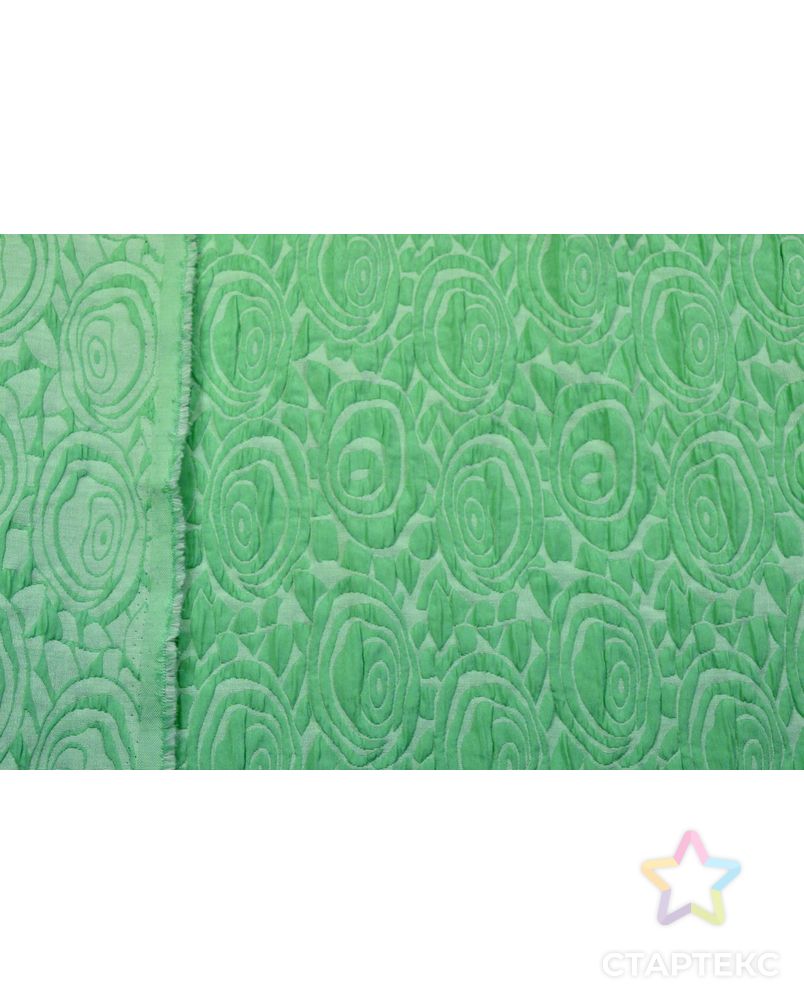 Жаккардовая ткань цвета изумрудная зелень с цветочным узором арт. ГТ-826-1-ГТ0025864
